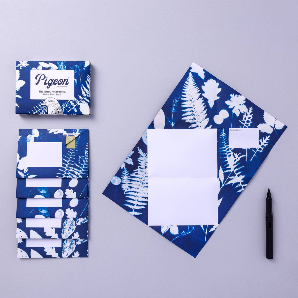 Apothecary Pigeon, Botanical Folding Letter Set - Pack of 6