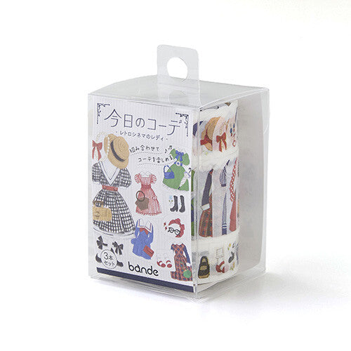 bande Today's Outfit – Retro Cinema Lady Mix + Match Washi Sticker Set