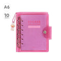 BGM A6 Glitter Pink Sticker Storage Book with Zipper Pockets & Charm