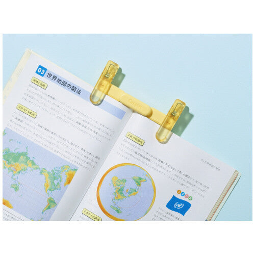 Kokuyo Campus Book Clip Yellow – Portable Japanese Page Holder Clip for Books & Planners