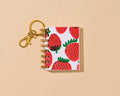 Letterpress Teenybook Mini Notebook Bag Charm—Strawberry