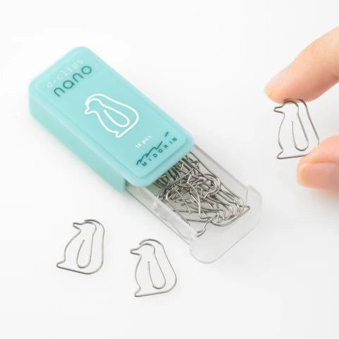 Midori D-Clips Nano Paper Clips – Penguin