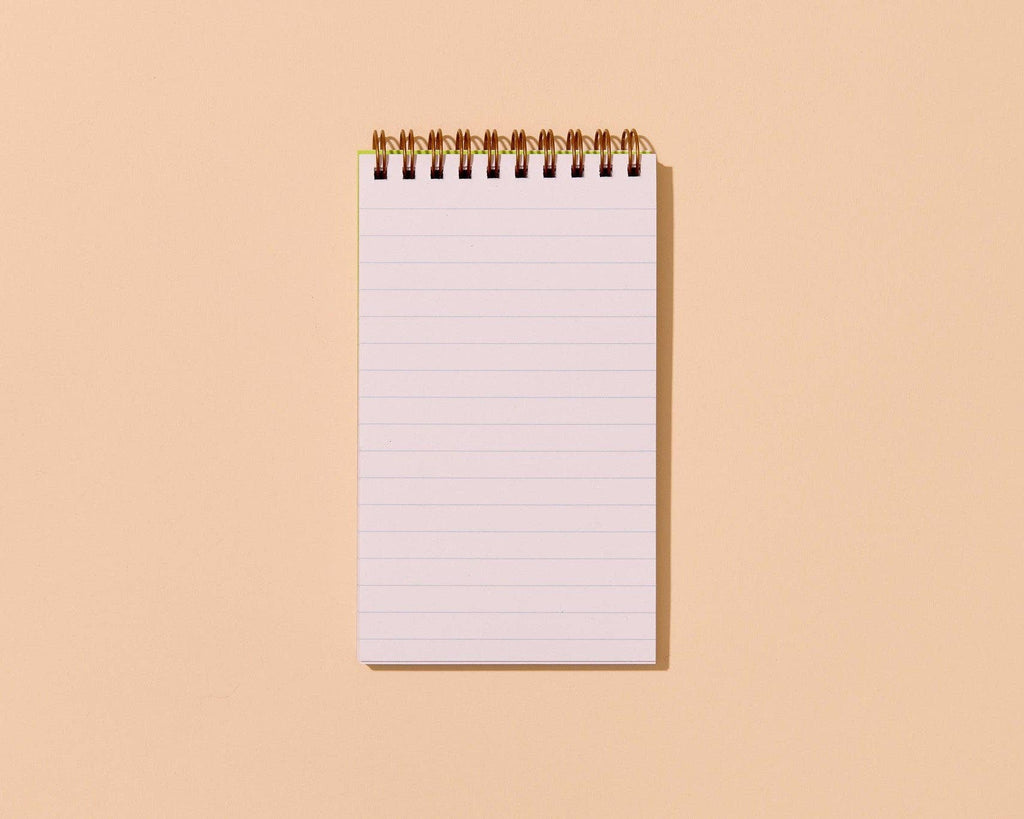 Letterpress Small Spiral Notebook (Lined)—Blueberry