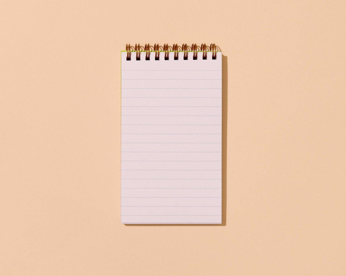 Letterpress Small Spiral Notebook (Lined)—Blueberry