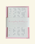 Birthday stationery set: ad-lib style cards for any occasion