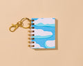 Letterpress Teenybook Mini Notebook Bag Charm—Clouds and Sky