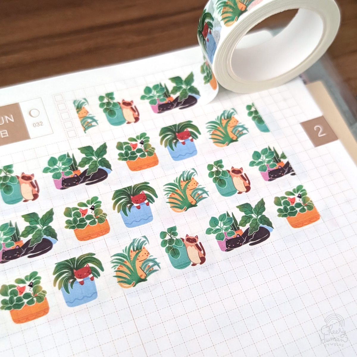 Cats & Plants - Washi Tape