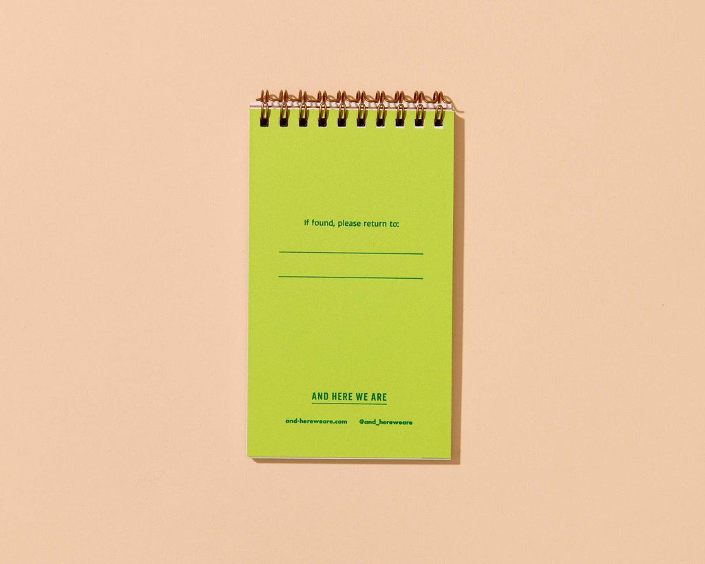 Letterpress Small Spiral Notebook (Lined)—Blueberry