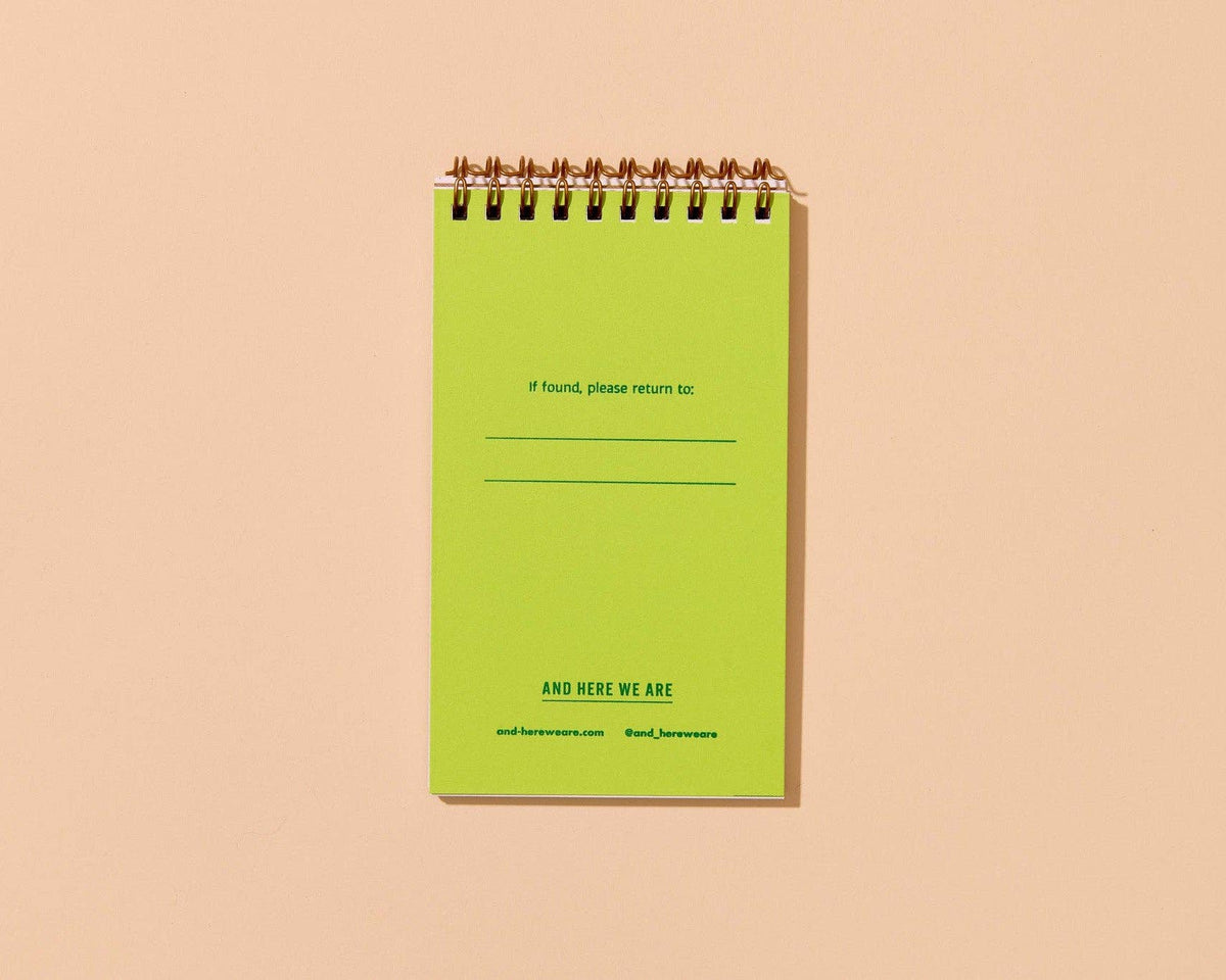 Letterpress Small Spiral Notebook (Lined)—Blueberry
