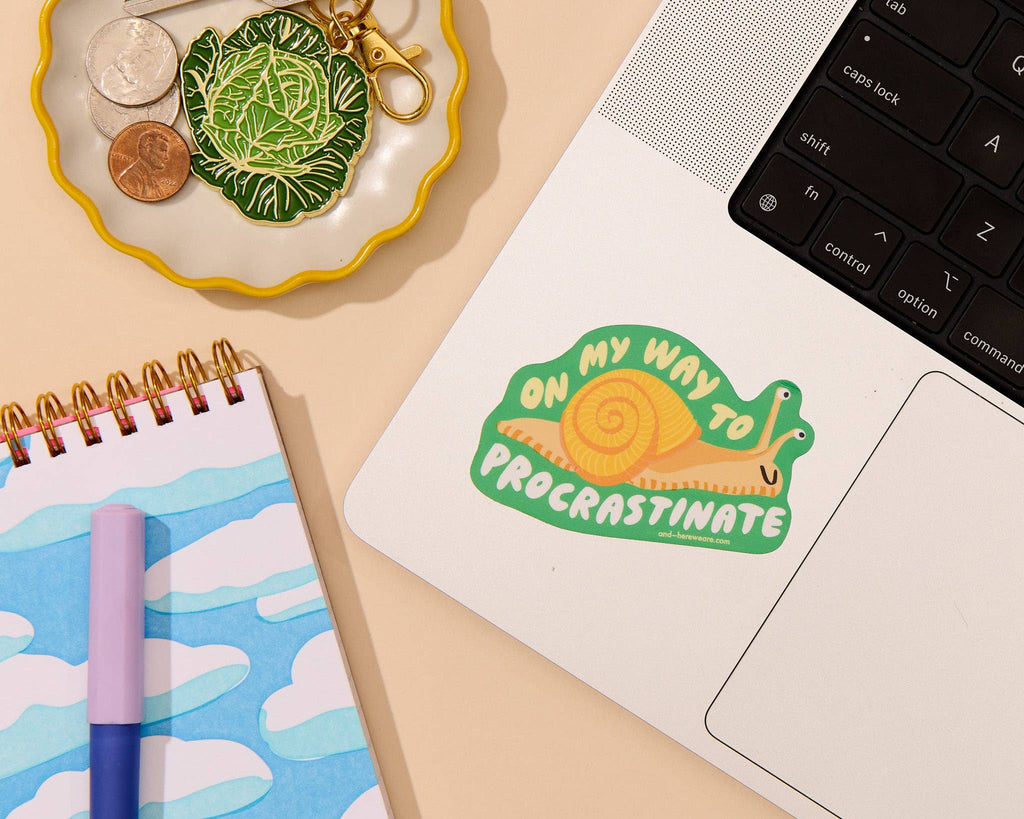 Vinyl Sticker—On My Way to Procrastinate