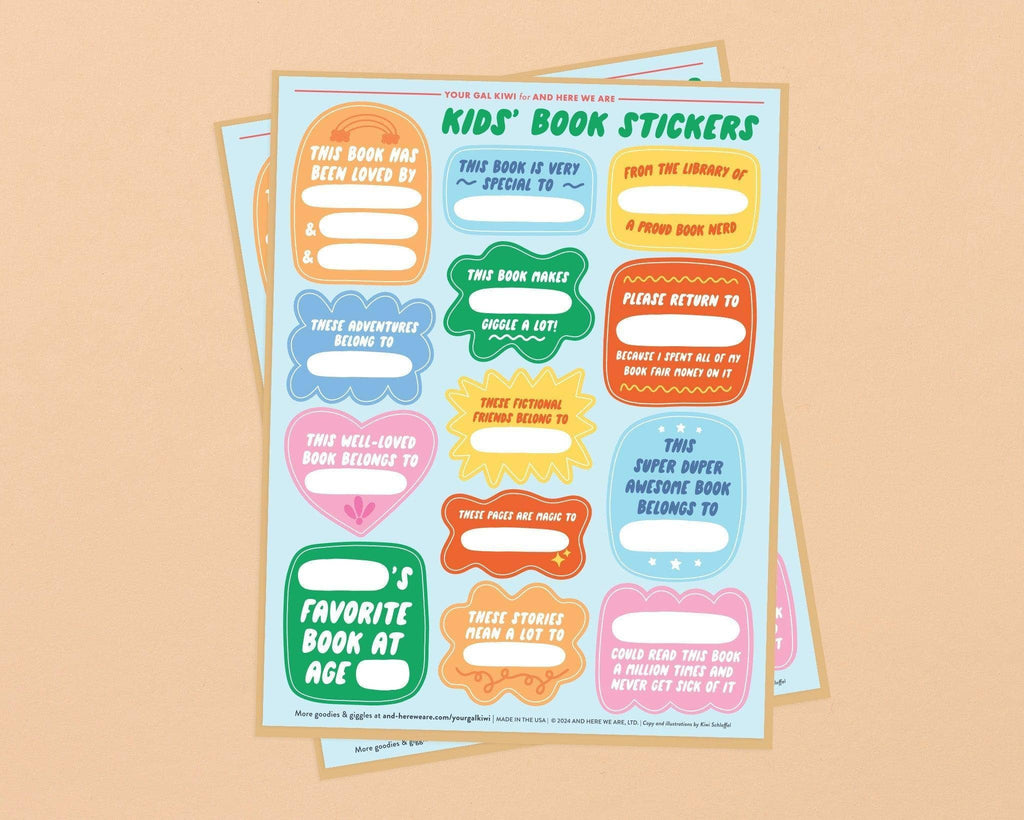 Book Plate Sticker Sheet—Kids & Young Readers