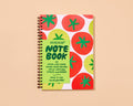 Letterpress A5 Spiral Notebook (Lined)—Tomatoes