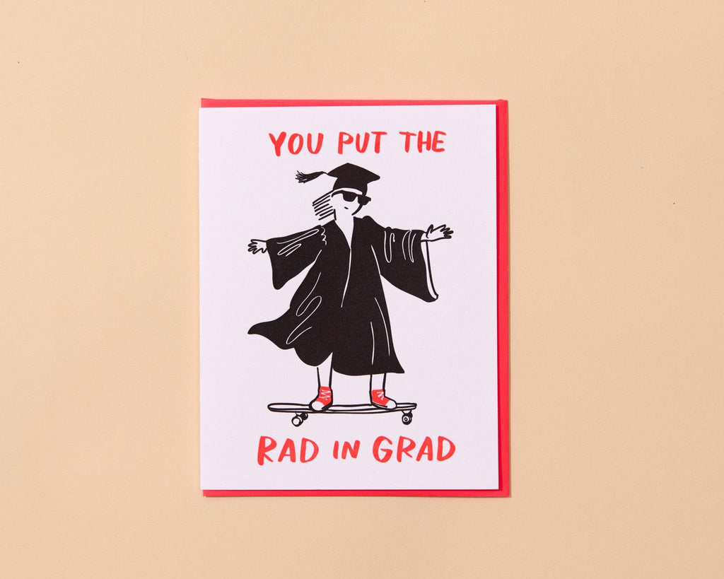 Letterpress Graduation Card—Rad in Grad