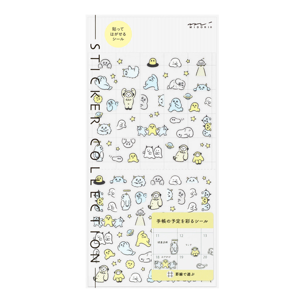Midori Planner Stickers – Lined Monster
