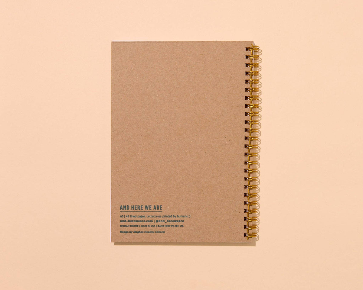 Letterpress A5 Spiral Notebook (Lined)—Tomatoes