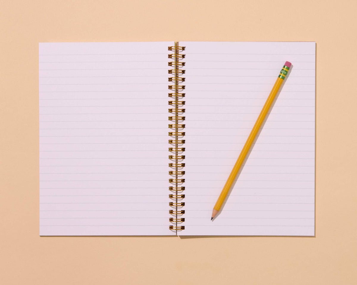 Letterpress A5 Spiral Notebook (Lined)—Tomatoes