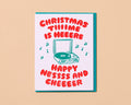 Letterpress Holiday Card—Christmas Time (Retro)