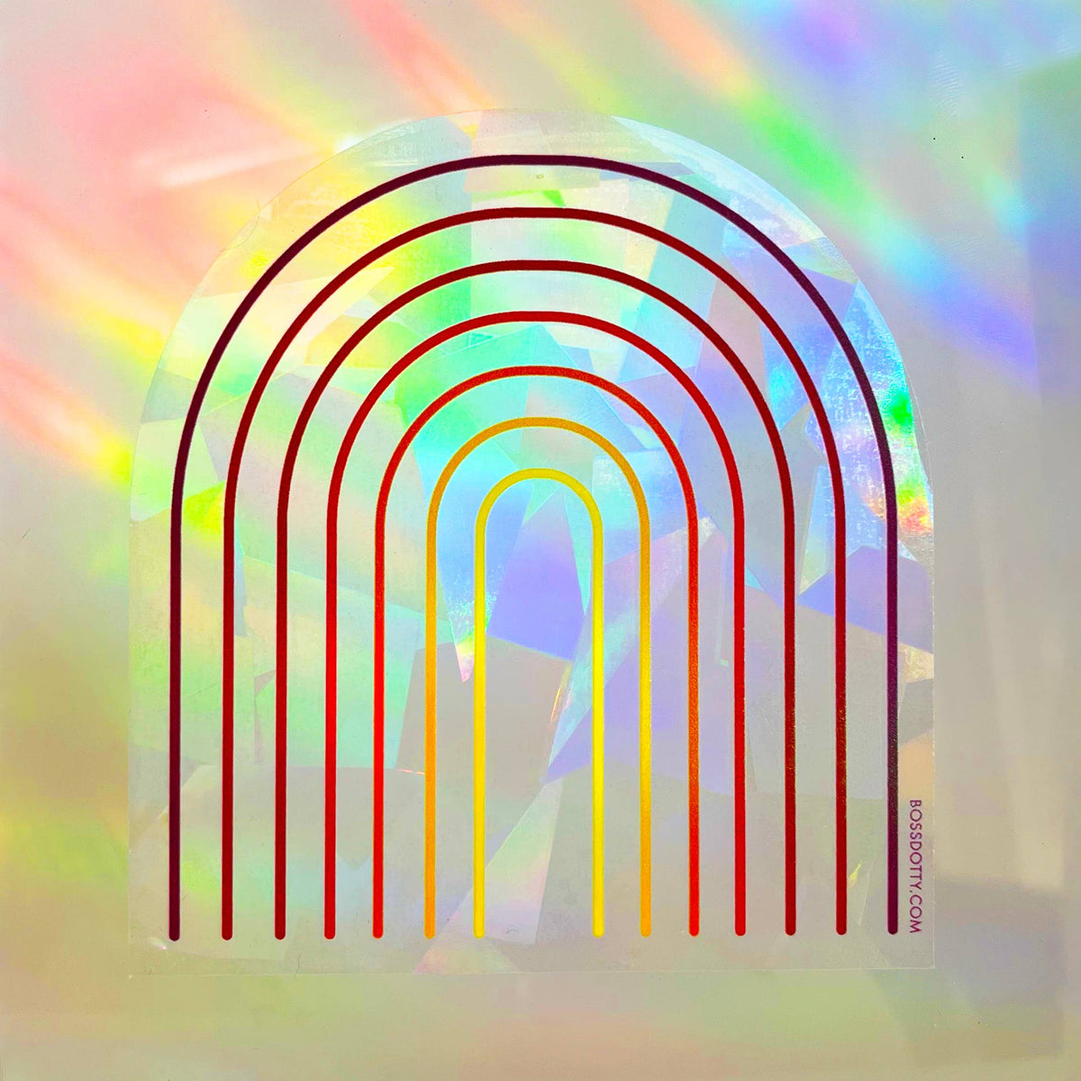 Retro Rainbow Suncatcher Sticker