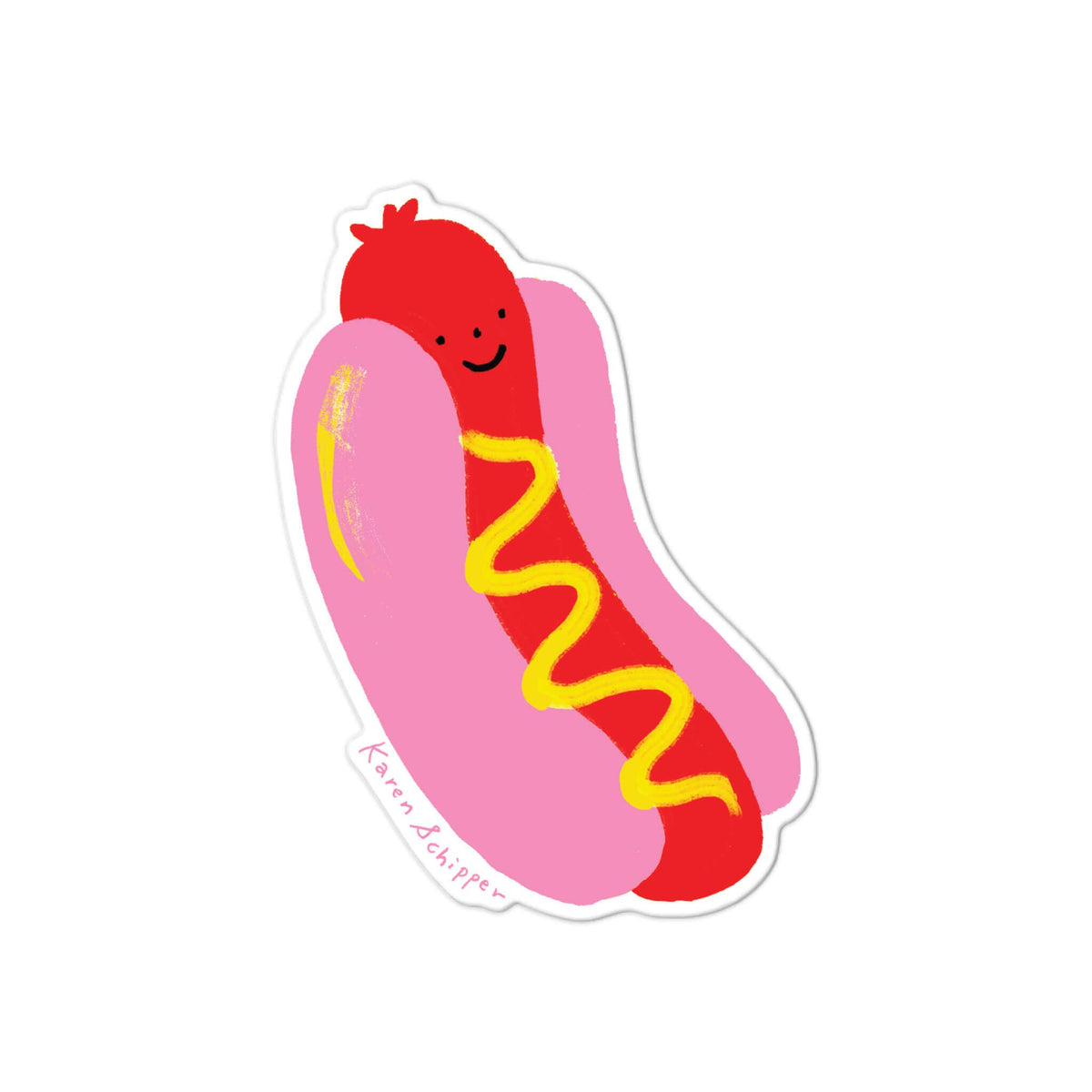 Hot Dog Sticker - Cute Foodie Vinyl Sticker