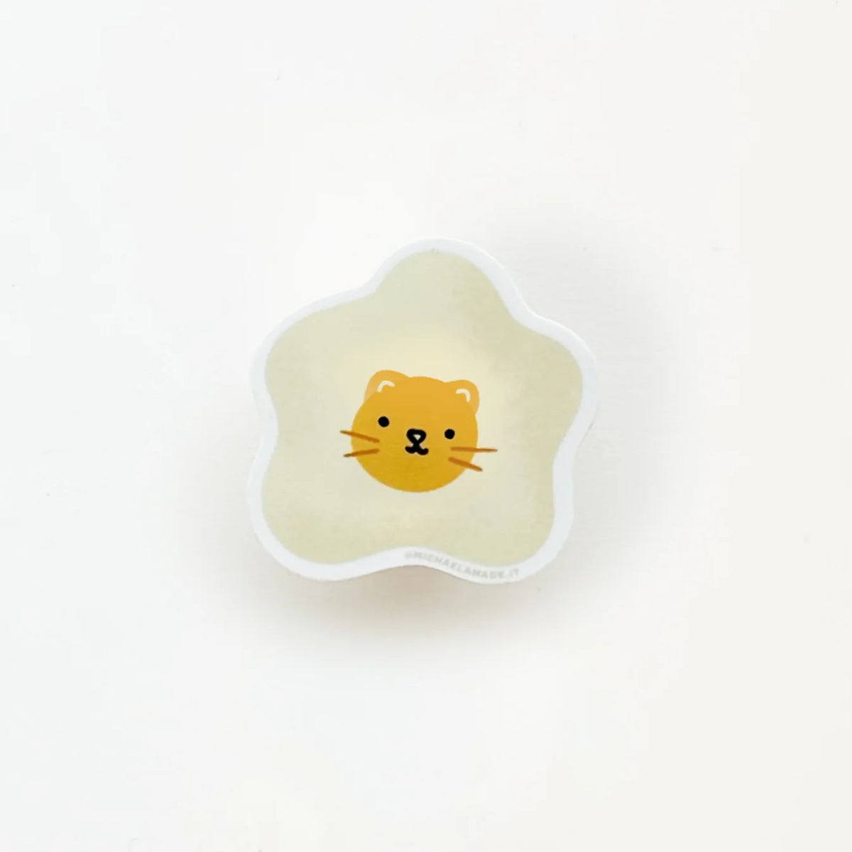 Egg Cat Sticker by Michaela Made