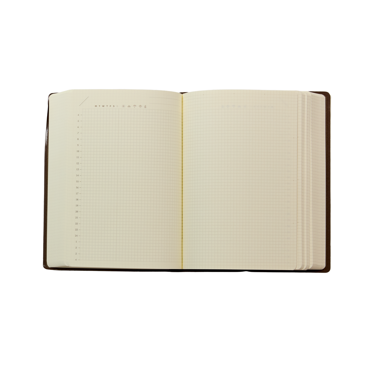 Hibino Free Undated Diary A6 – Brown