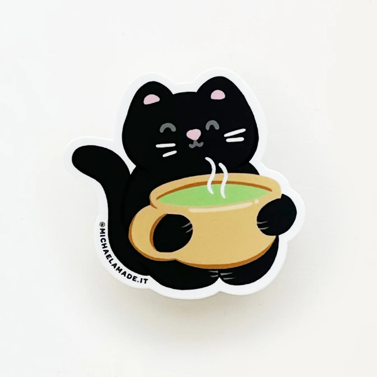 Matcha Cat Sticker by Michaela Made