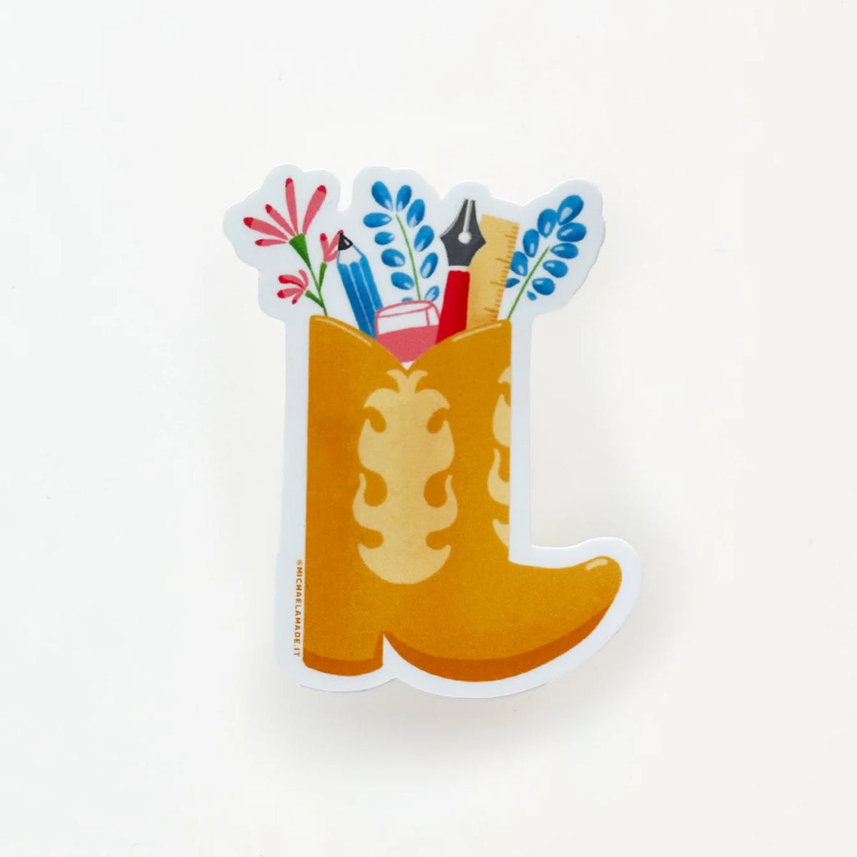 Stationery Boot Sticker by Michaela Made