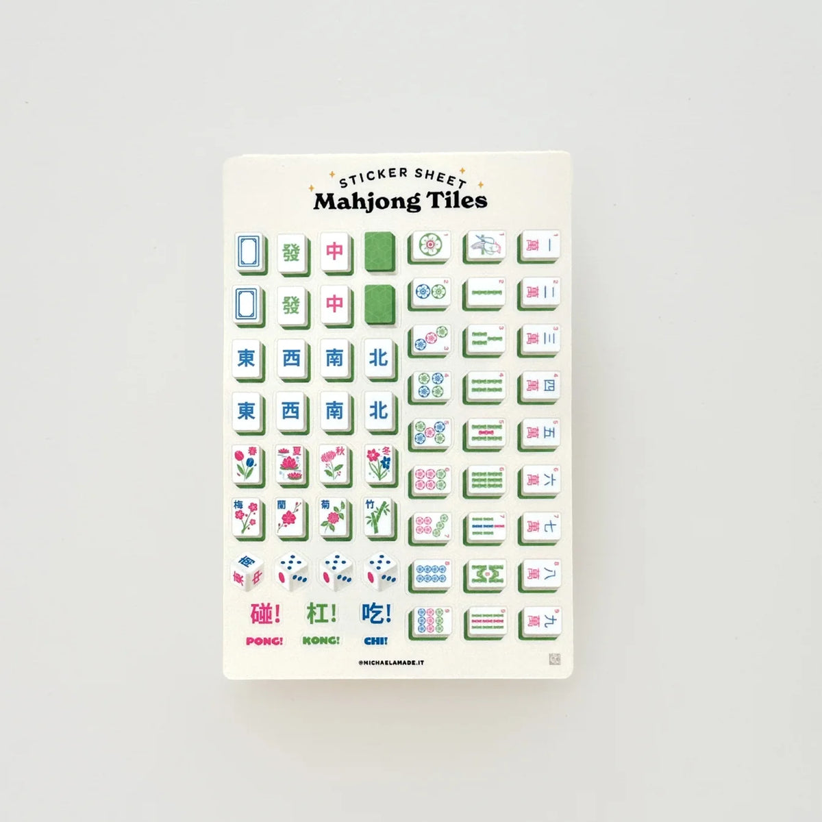 Mahjong Sticker Sheet by Michaela Made