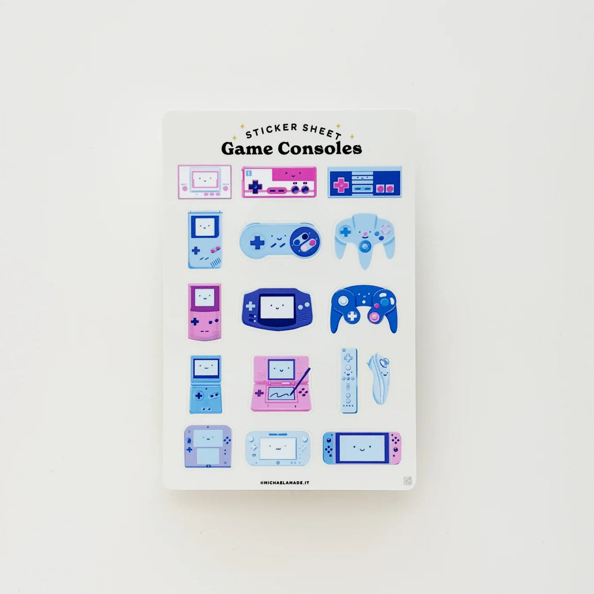 Game Consoles Sticker Sheet by Michaela Made