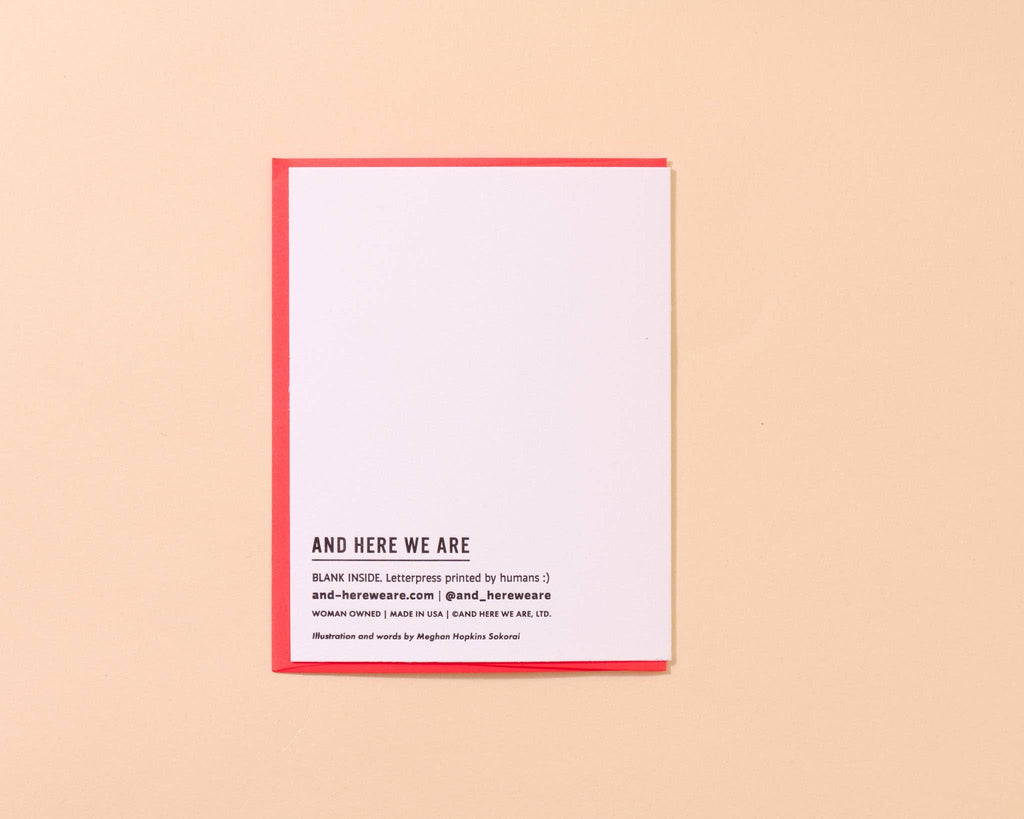 Letterpress Mother's Day Card—Taught Me To Mom (Needlepoint)