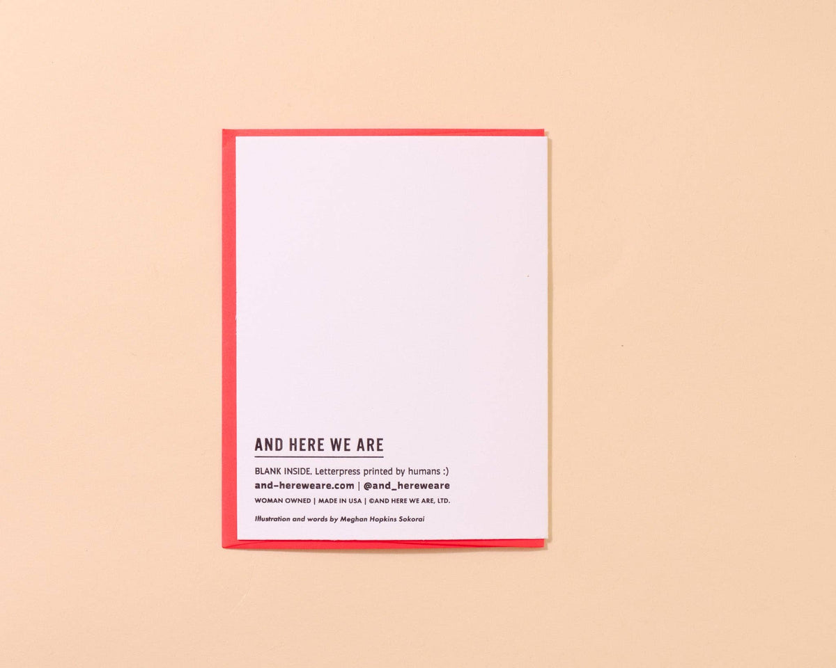 Letterpress Mother's Day Card—Taught Me To Mom (Needlepoint)