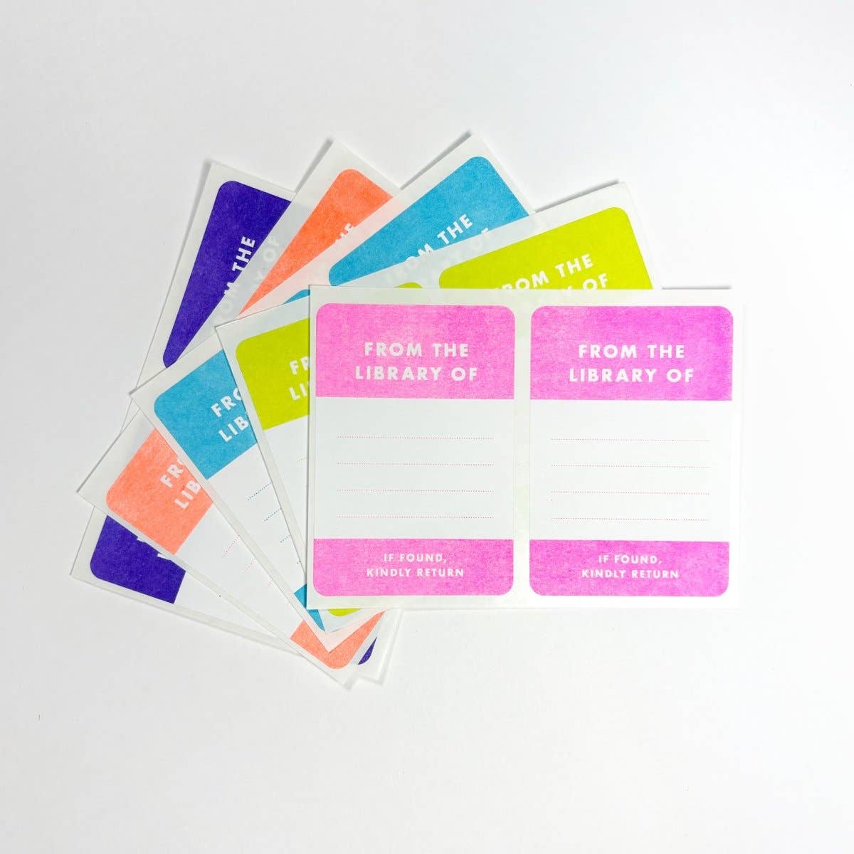 Ex Libris Bookplates - Riso Sticker Pack: Hanging Sleeve
