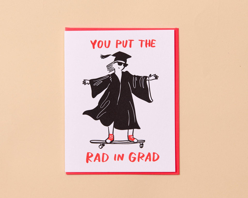 Letterpress Graduation Card—Rad in Grad