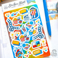 Cheery Town Movie Theater - Transparent Vinyl Sticker Sheet