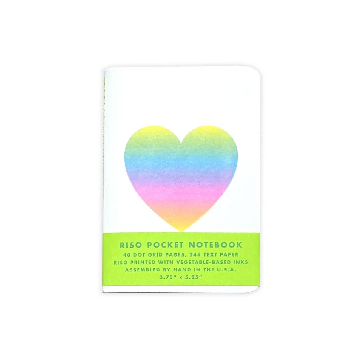 Risograph Pocket Notebook - Rainbow Heart