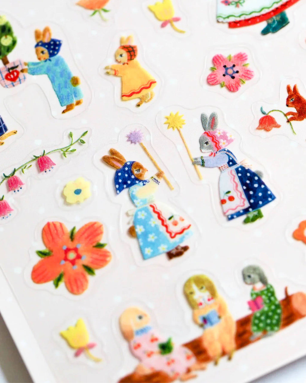 Clear Sticker Sheet - Rabbit Garden