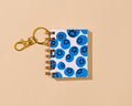 Letterpress Teenybook Mini Notebook Bag Charm—Blueberry